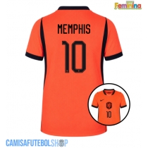 Camisa de time de futebol Países Baixos Memphis Depay #10 Replicas 1º Equipamento Feminina Mundo 2026 Manga Curta